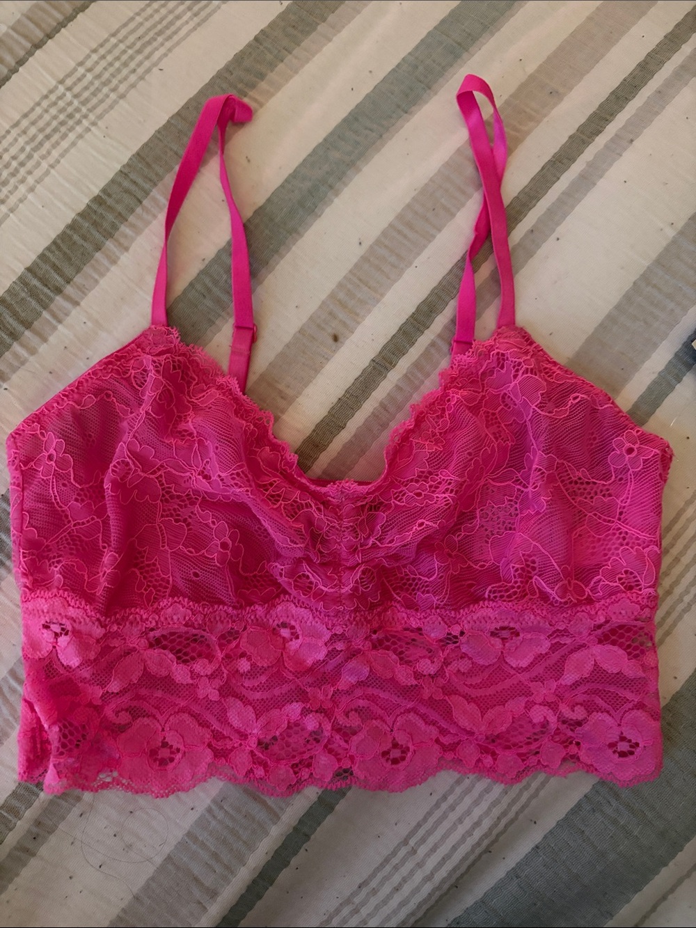 Sparkle & Fade Hot Pink Lace Bralette
